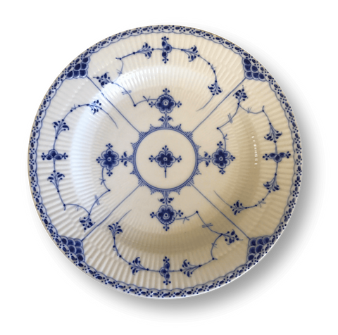 Blue Fluted Half Lace